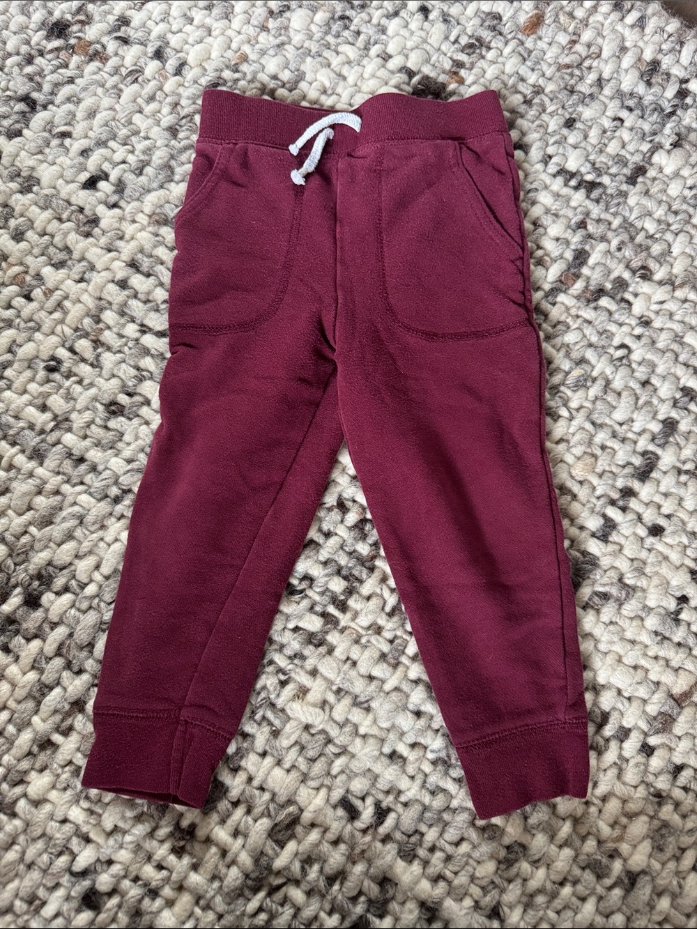 Garanimals Maroon Jogger Pants with White Drawstring